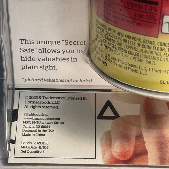 Secret Safe Decoy Can Of Hormel Chili Protect Valuables Hide Cash Great Gift - Picture 7 of 7